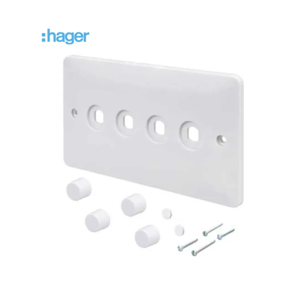 Hager Sollysta WMDRP4KIT 4 Gang Rotary Dimmer Switch Plate Kit 1 Hager WMDRP4KIT Hager Sollysta WMDRP4KIT 4 Gang Rotary Dimmer Switch Plate Kit