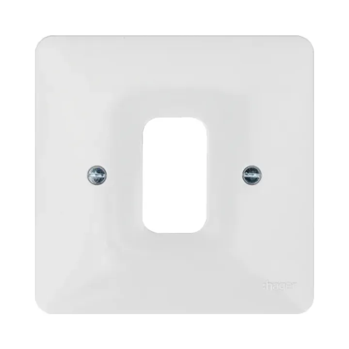 Hager Sollysta WMGP1 1 Gang White Moulded Grid Plate 1 Hager WMGP1 Hager Sollysta WMGP1 1 Gang White Moulded Grid Plate