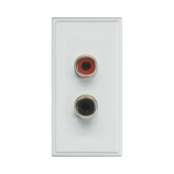 Hager WMMPP Hager Sollysta WMMPP Phono Plugs Red/Black Euromodule Gold Plated