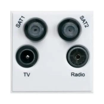 Hager WMMQX Hager Sollysta WMMQX Quadplexer TV/SAT/FM/RTRN Euro Module