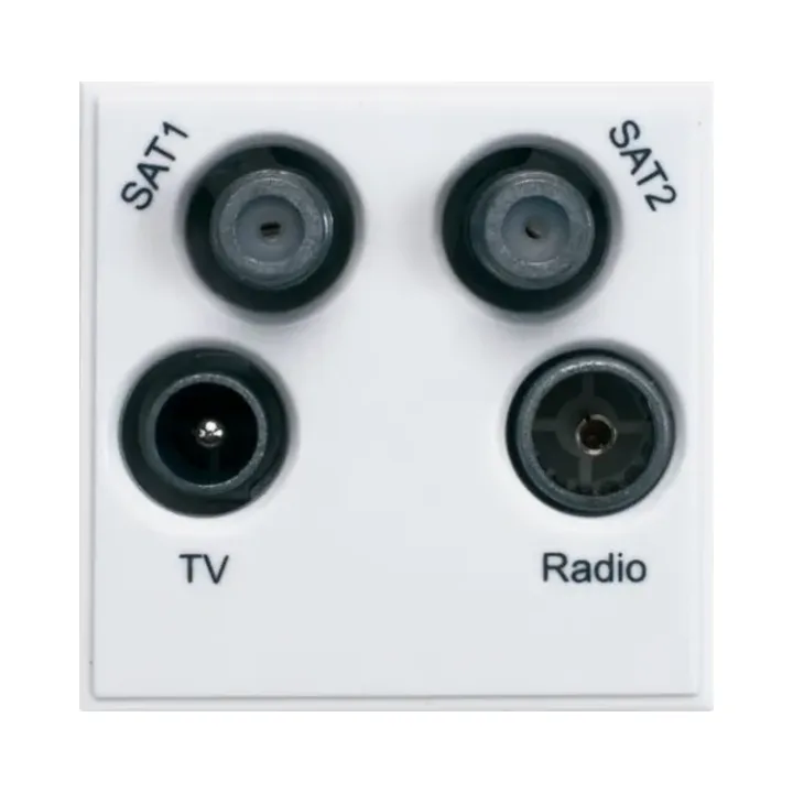 Hager Sollysta WMMQX Quadplexer TV/SAT/FM/RTRN Euro Module 1 Hager WMMQX Hager Sollysta WMMQX Quadplexer TV/SAT/FM/RTRN Euro Module