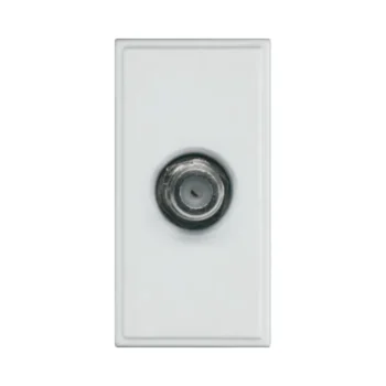 Hager WMMSAT Hager Sollysta WMMSAT Single Satellite F Connector Euromodule White