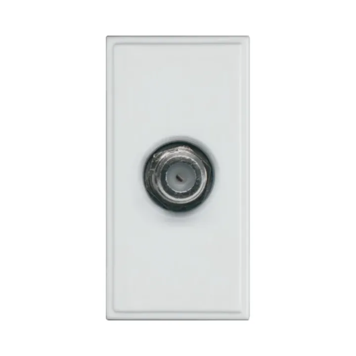 Hager Sollysta WMMSAT Single Satellite F Connector Euromodule White 1 Hager WMMSAT Hager Sollysta WMMSAT Single Satellite F Connector Euromodule White