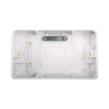 Hager WMPB2/46CC Hager Sollysta WMPB2/46CC Double 46mm Surface Box with Cable Clamps 1