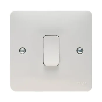 Hager WMPS12 Hager Sollysta WMPS12 10A 1 Gang 2 Way Wall Switch