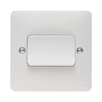 Hager WMPS12W Hager Sollysta WMPS12W 10A 1 Gang 2 Way Wall Switch Wide Rocker 1