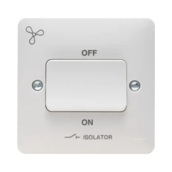 Hager WMPS3PIF Hager Sollysta WMPS3PIF 3 Pole Isolator Switch with Fan Symbol