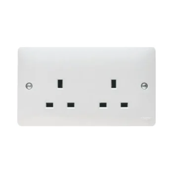 Hager WMS82 Hager Sollysta WMS82 Unswitched Double Socket