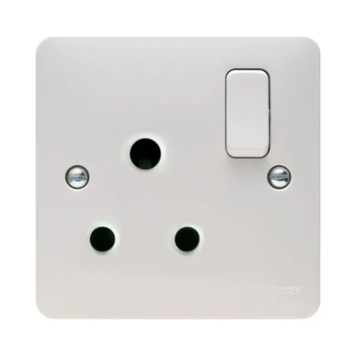 Hager Sollysta WMSS115 1 Gang 15A Round Pin Switched Socket 1 Hager WMSS115 Hager Sollysta WMSS115 1 Gang 15A Round Pin Switched Socket