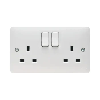 Hager WMSS82 Hager Sollysta WMSS82 13A Double Socket