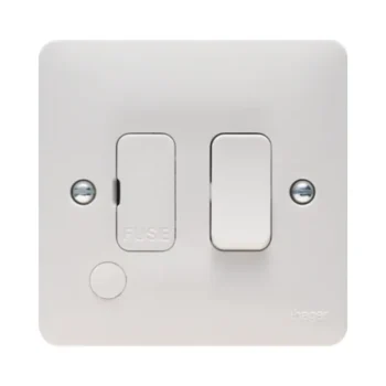 Hager WMSSU83FO Hager Sollysta WMSSU83FO 13A Switched Fused Spur with Flex Outlet