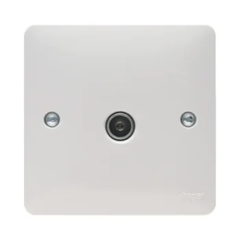 Hager WMTVF Hager Sollysta WMTVF Single Coax TV Socket Outlet Female