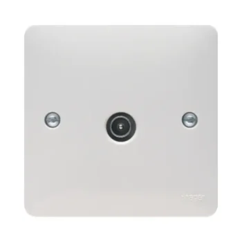 Hager WMTVM Hager Sollysta WMTVM Single Coax TV Socket Outlet Male