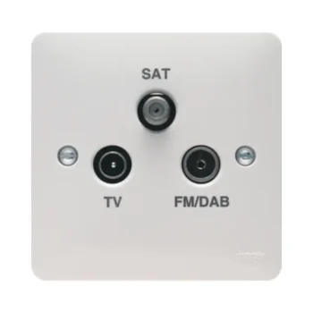 Hager WMTX Hager Sollysta WMTX Triplexer TV/FM/SAT Outlet