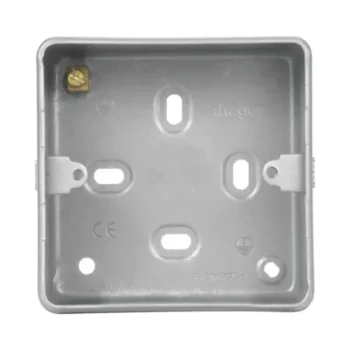 Hager WPB140KO Hager Sollysta Single Back Box with Knockouts - Grey