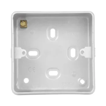 Hager WPB140KOW Hager Sollysta Single Back Box with Knockouts - White