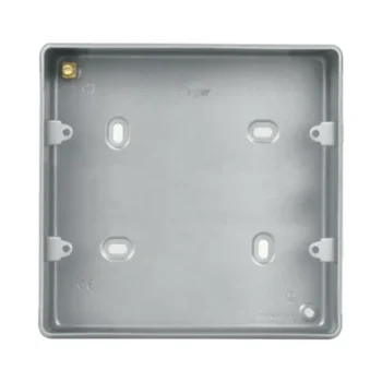 Hager Grey Metal Clad Back Box – Twin Row with Knockouts