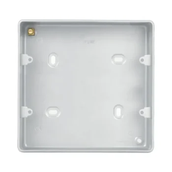 Hager WPB6840W Hager Sollysta Two Row Twin Back Box without Knockouts - White