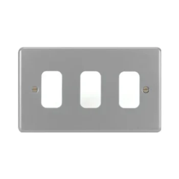 Hager WPGP3 Hager Sollysta Grid Plate 3G - Grey