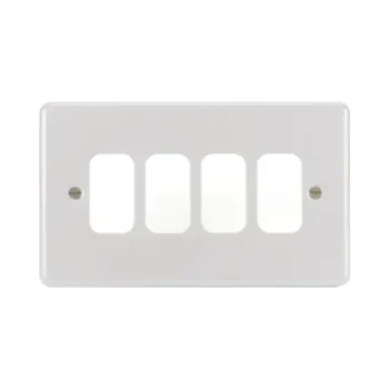 Hager WPGP4W Hager Sollysta Grid Plate 4G - White