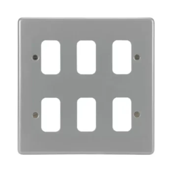 Hager WPGP6 Hager Sollysta Grid Plate 6G - Grey