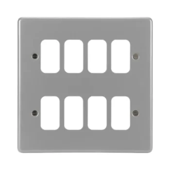 Hager WPGP8 Hager Sollysta Grid Plate 8G - Grey