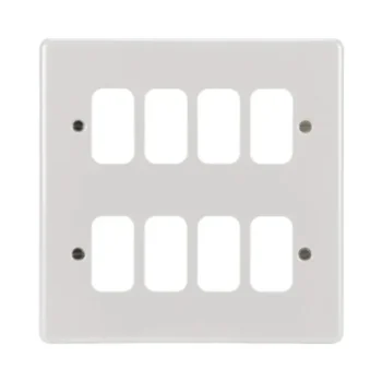 Hager WPGP8W Hager Sollysta Grid Plate 8G - White