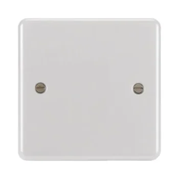 Hager WPP1W Hager Sollysta Single Blank Plate - White