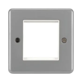 Hager WPP2EU Hager Sollysta 2 Module Euro Style Accommodation Plate - Grey