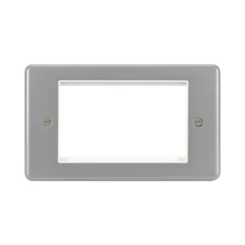 Hager WPP4EU Hager Sollysta 4 Module Euro Style Accommodation Plate - Grey