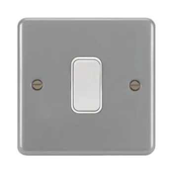 Hager WPPS12 Hager Sollysta 10AX 1 Gang 2 Way Wall Switch - Grey