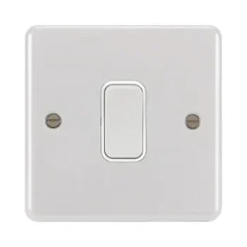 Hager WPPS12W Hager Sollysta 10AX 1 Gang 2 Way Wall Switch - White