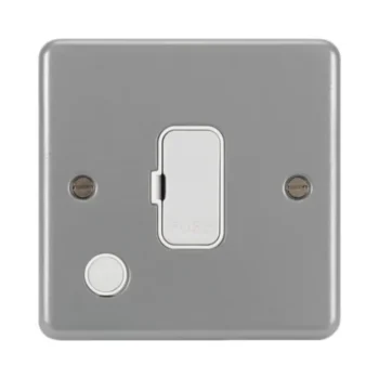 Hager WPSU83FO Hager Sollysta 13A FCU Unswitched with Flex Outlet - Grey