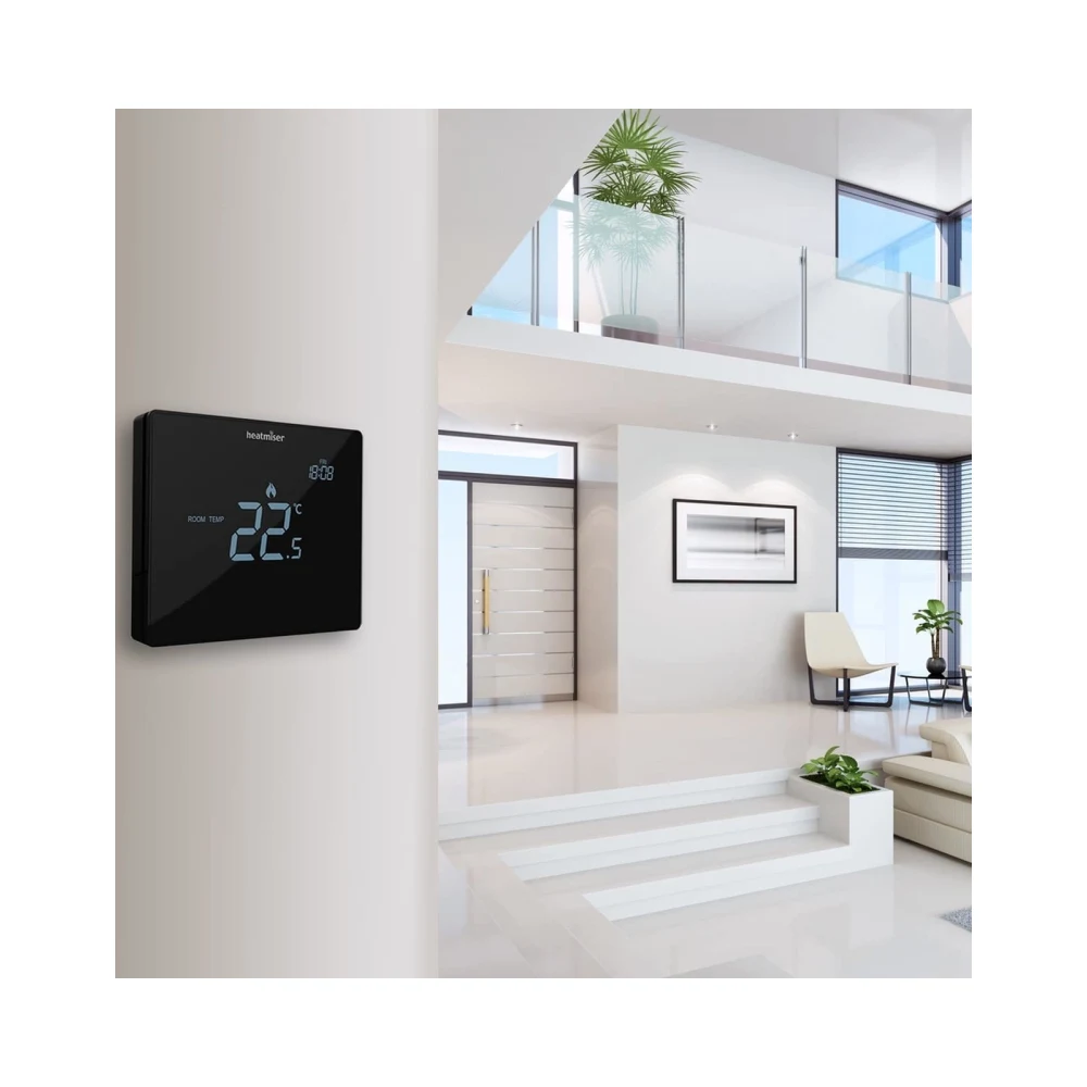 Heatmiser Touchscreen Electric Floor Thermostat - Touch-e Carbon 3 Heatmiser Touch-E Carbon Heatmiser Touchscreen Electric Floor Thermostat - Touch-e Carbon 3