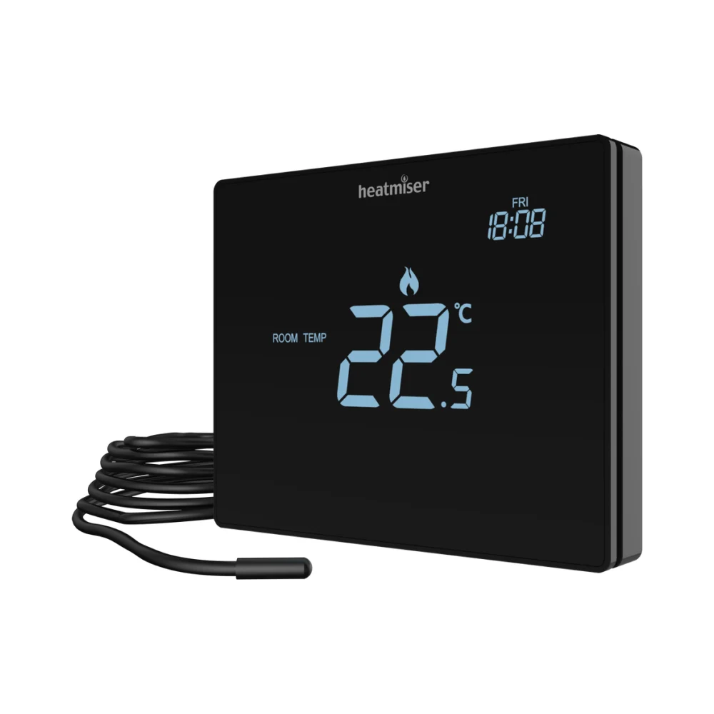 Heatmiser Touchscreen Electric Floor Thermostat - Touch-e Carbon 1 Heatmiser Touch-E Carbon Heatmiser Touchscreen Electric Floor Thermostat - Touch-e Carbon 1