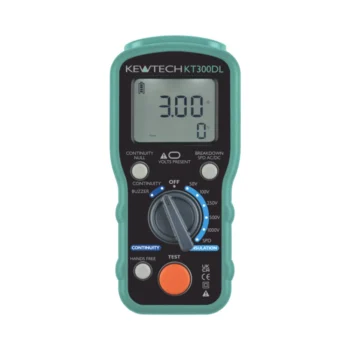 Kewtech KT300DL Digital Insulation/Continuity Tester, 50V-1000V, SPD Testing, Hands-Free, Magnetic Hanger, Portable Electrical Testing.