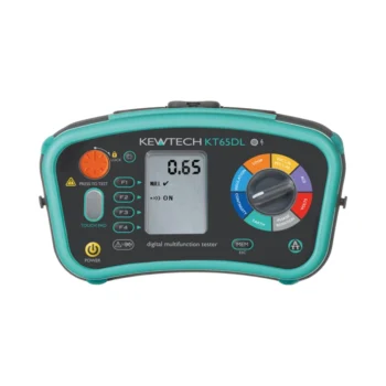 Kewtech KT65DL Digital Multifunction Tester, 8-in-1, Loop, RCD, Insulation, Continuity, SPD, PAT, High Accuracy, Free PC Software.