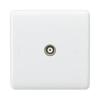 Knightsbridge CU0120 Curved Edge Isolated TV Outlet