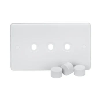 Knightsbridge CU3DIM 3G Dimmer Switch Plate
