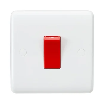 Knightsbridge CU8331 45A DP Red Rocker Switch