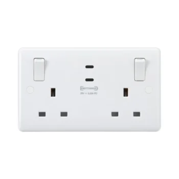 Knightsbridge CU9965 Double Switched Socket USB C+C