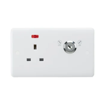 Knightsbridge CU9LOCKN Lockable Socket With Neon