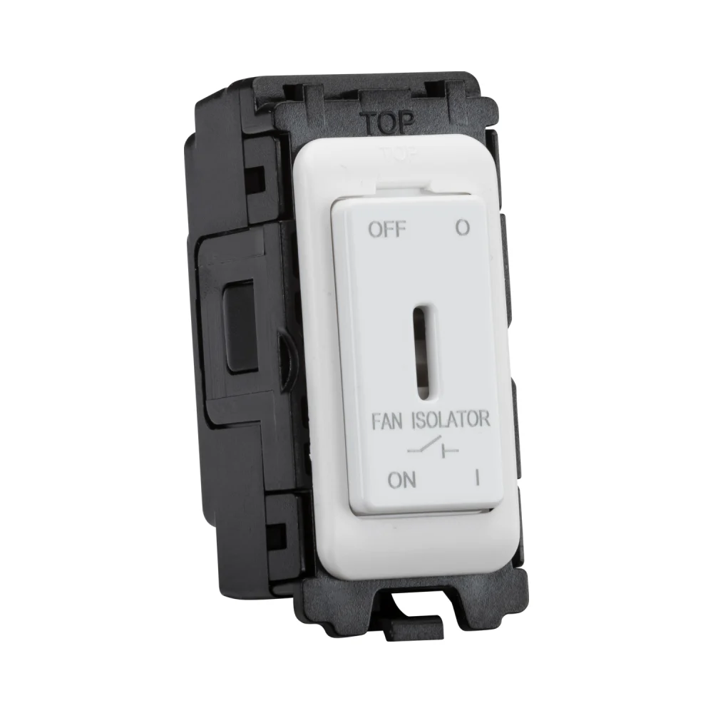 Knightsbridge | CUGM19K | Curved Edge | 10A Fan Isolator Key Grid Switch 1 Knightsbridge CUGM19K 10A Fan Isolator Key Grid Switch