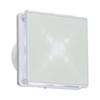 Knightsbridge EX003T 100mm/4 inch LED Backlit Extractor Fan with Overrun Timer - White