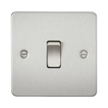 Knightsbridge FP1200BC Knightsbridge Flat Plate 10AX 1G Intermediate Switch - Brushed Chrome