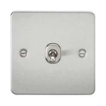 Knightsbridge FP12TOGBC Knightsbridge Flat Plate 10AX 1G Intermediate Toggle Switch - Brushed Chrome