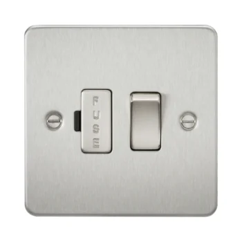 Knightsbridge FP6300BC Knightsbridge Flat Plate 13A Switched Fused Spur Unit - Brushed Chrome