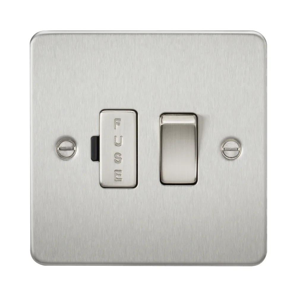 Knightsbridge FP6300BC Flat Plate Brushed Chrome 13A Switched Fused Spur Unit 1 Knightsbridge FP6300BC Knightsbridge Flat Plate 13A Switched Fused Spur Unit - Brushed Chrome