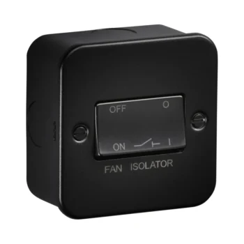 Knightsbridge M1100TB Black Metal Clad Fan Isolator Switch