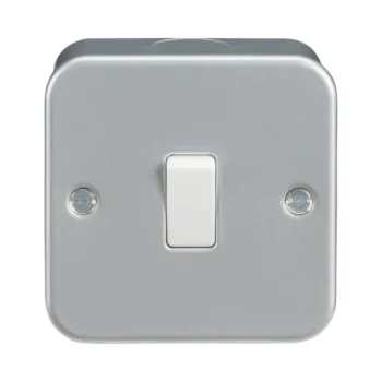Knightsbridge M2000 Grey Metal Clad 1 Gang Switch